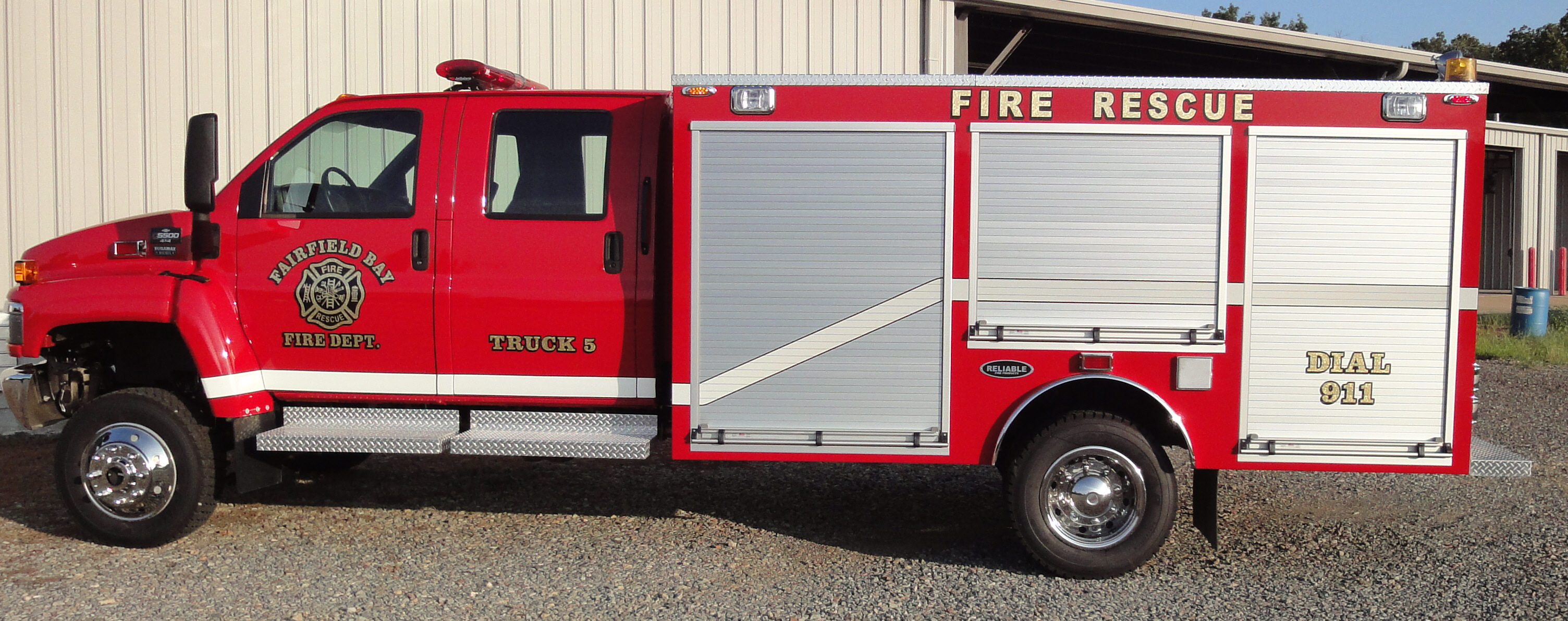 Custom Lettering and Stiping for Fire Department Vehicles and Equipment
